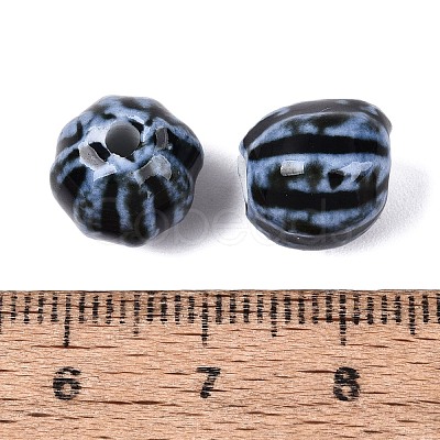 Vintage Porcelain Corrugated Beads PORC-N013-11C-1