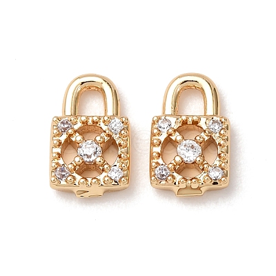 Brass Micro Pave Cubic Zirconia Pendants ZIRC-L105-05B-G-1