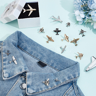 15Pcs 15 Styles Zinc Alloy Pin Brooches JEWB-PH0001-75-1