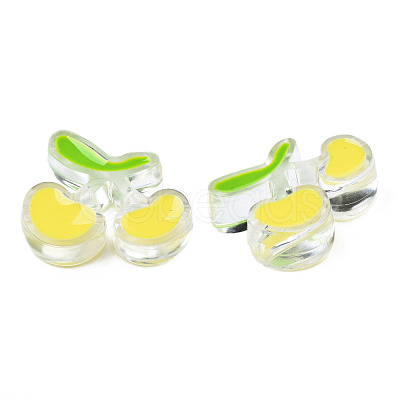 Transparent Acrylic Enamel Beads TACR-N012-006G-1