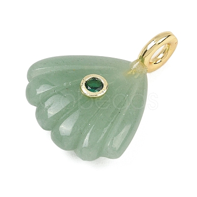 Natural Green Aventurine Carved Pendants G-G330-02G-08-1