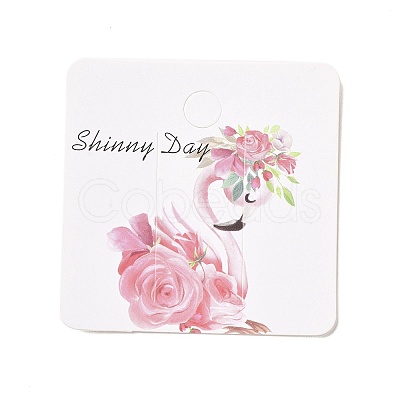 Square Paper Hair Clip Display Cards DIY-B061-01B-04-1