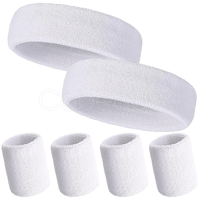 2 Bags Cotton Sports Headband & Wristband Set AJEW-CN0004-74A-1