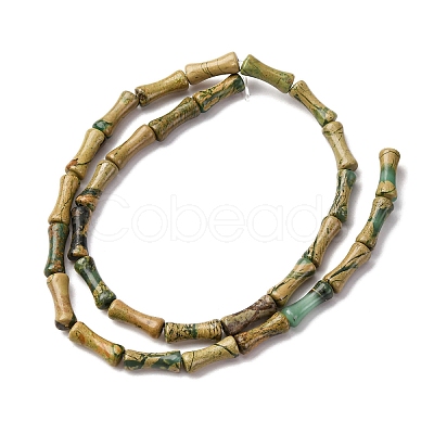 Natural Verdite Stone Beads Strands G-L624-G08-12x5mm-1