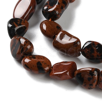 Natural Mahogany Obsidian Beads Strands G-P497-01C-05-1