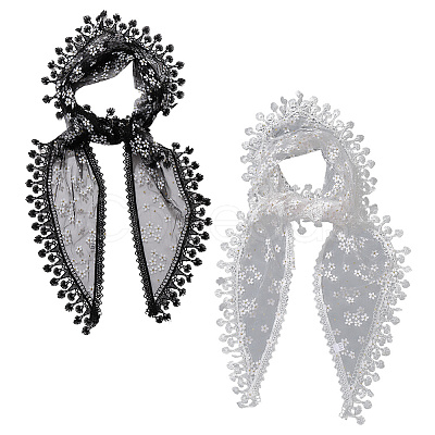 2Pcs 2 Colors Cloth Polyester Headbands for Woman OHAR-CY0001-03-1