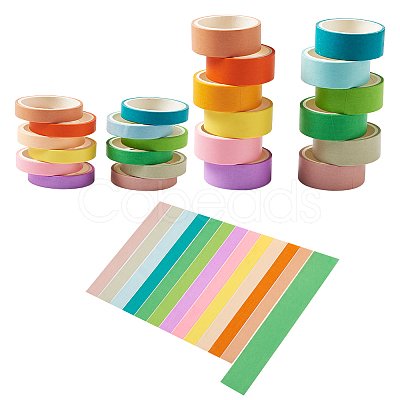 12 Colors DIY Scrapbook Decorative Adhesive Tapes DIY-TA0002-40-1