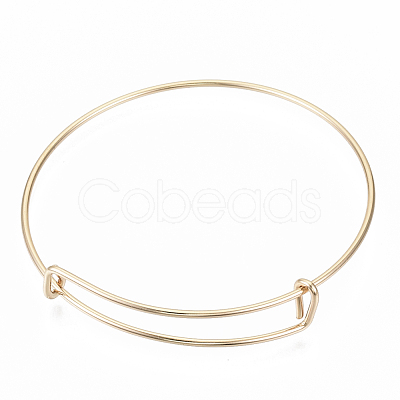 Adjustable Iron Expandable Bangle Making X-BJEW-R038-KC-1