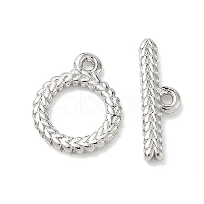 Brass Toggle Clasps KK-CBA42CA-01A-P-1
