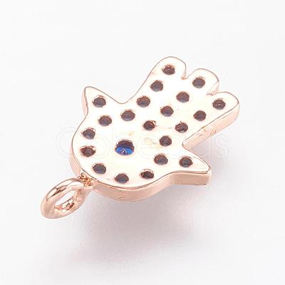 Brass Micro Pave Cubic Zirconia Charms ZIRC-G104-16-1