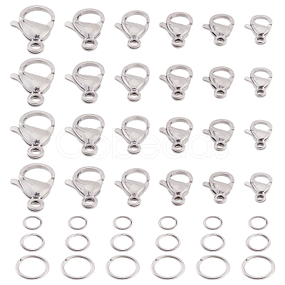 Tarnish Resistant 304 Stainless Steel Lobster Claw Clasps STAS-LP0002-12-1