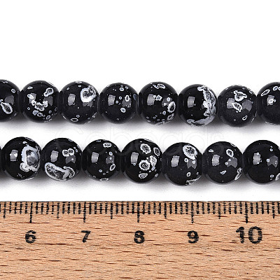 Baking Paint Glass Beads X1-DGLA-N015-8mm-10-1