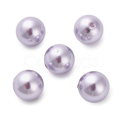 Baking Paint Pearlized Glass Pearl Round Beads HY-Q001-02A-03-1