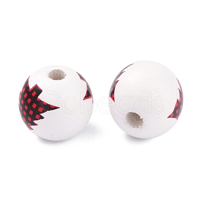 Dyed Natural Wooden Beads WOOD-O005-02A-1