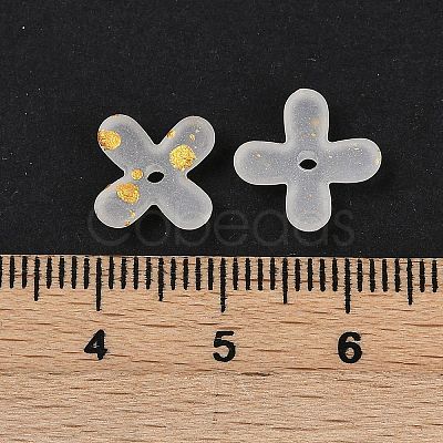 Metal Enlaced Acrylic Bead Caps LS-OACR-G044-01B-1