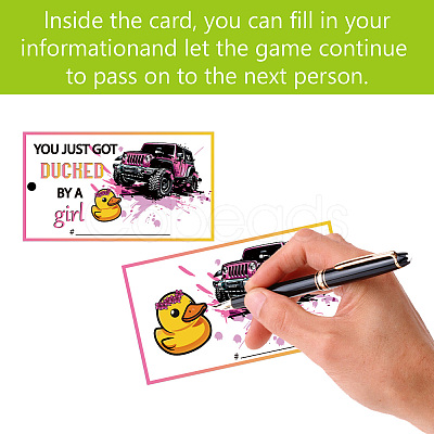 100Pcs Duck Theme Paper Luggage Tag AJEW-CN0003-40C-1