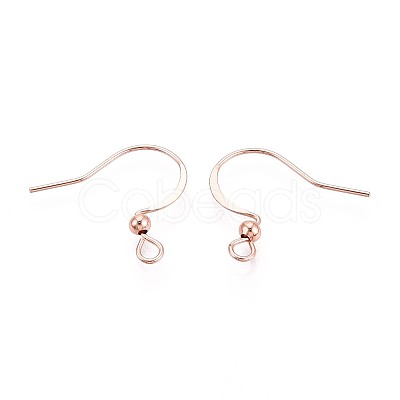 Long-Lasting Plated Brass French Hooks with Coil and Ball KK-K204-137RG-1