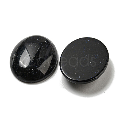 Synthetic Blue Goldstone Cabochons G-C115-01B-49-1