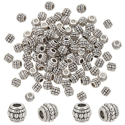 PandaHall Elite 100Pcs Tibetan Silver Beads FIND-PH0020-01-1