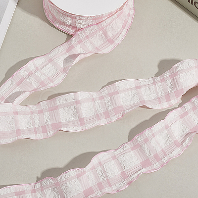 1 Roll Polyester Ruffled Ribbon SRIB-CY0001-14D-1