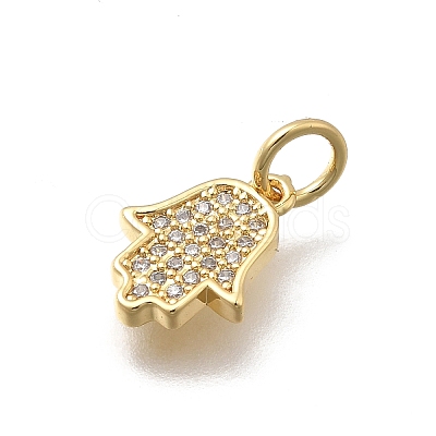 Brass Micro Pave Cubic Zirconia Pendants KK-D431-073A-G-1