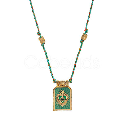 Brass and Enamel Pendant Necklaces FS-WG2CA9F-11-1
