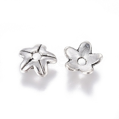 Tibetan Style Alloy Bead Caps X-LF10624Y-1