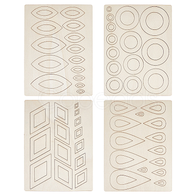 Kids DIY Plywood Marked Dot Mandala Painting AJEW-WH0596-404A-1