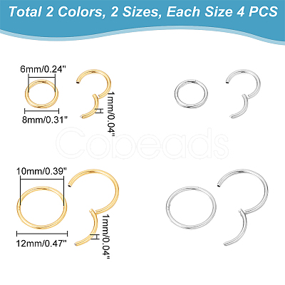 Unicraftale 16Pcs 4 Styles 304 Stainless Steel Twister Clasps STAS-UN0040-53-1