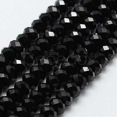 Natural Black Spinel Beads Strands G-E366-06-4x6mm-1