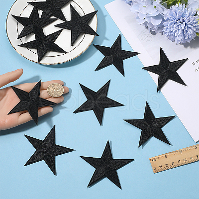 12Pcs Star Shape Cloth Embroidery Applqiues PATC-GF0001-33A-1