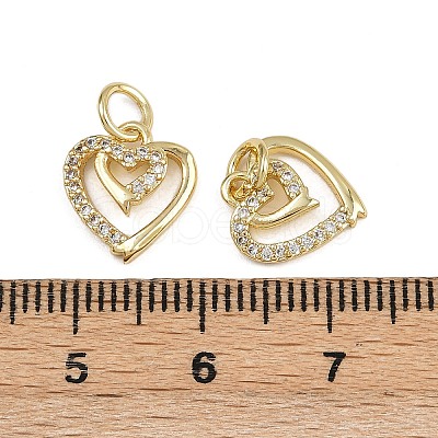 Brass Micro Pave Cubic Zirconia Pendants ZIRC-I367-05G-03-1
