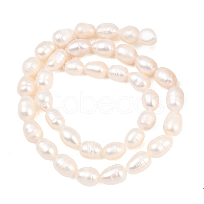 Natural Cultured Freshwater Pearl Beads Strands PEAR-D003-01D-07-1