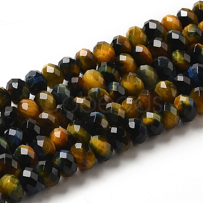 Natural Rainbow Tiger Eye Beads Strands G-NH0002-D04-02-1