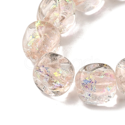Handmade Foil Lampwork Beads Strands FOIL-C002-01B-1