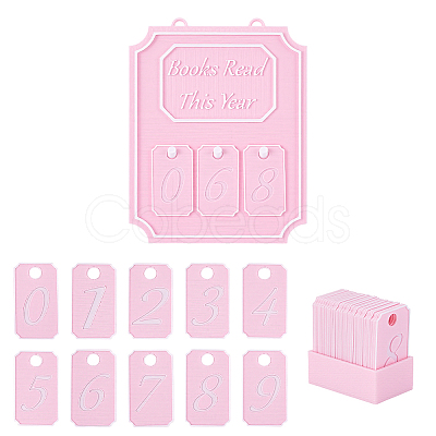 Plastic Books Read This Year Bookshelf Counter Bookish Decoration AJEW-WH0596-877B-1