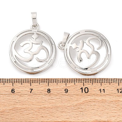 Brass Pendant Cabochon Settings KK-U074-24P-1