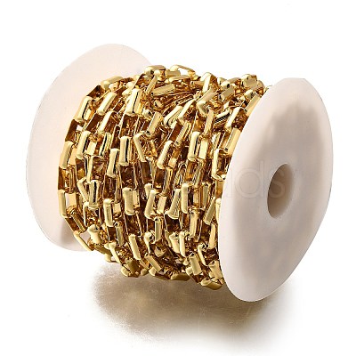 Rectangle Brass Link Chains CHC-Q020-01G-1