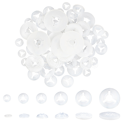 180Pcs 6 Styles Plastic Doll Eye Round Gaskets FIND-GF0009-74-1