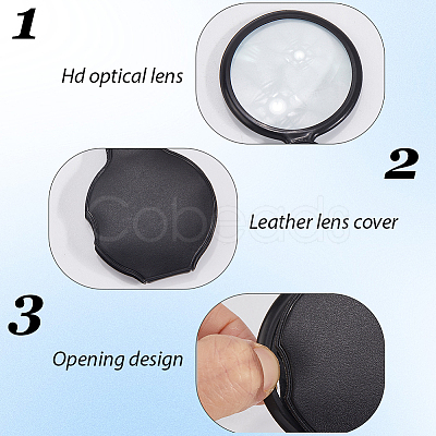4Pcs Magnifying Glass AJEW-SP0002-48-1