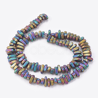 Electroplate Non-magnetic Synthetic Hematite Beads Strands G-P367-H-1