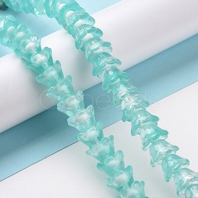 Transparent Glass Beads Strands LAMP-H061-01C-08-1