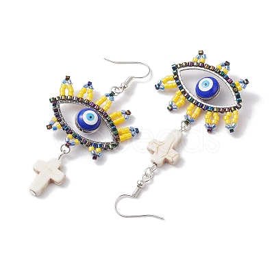 Iron Dangle Earring EJEW-MZ00191-1