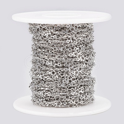 Tarnish Resistant 304 Stainless Steel link Chains CHS-K007-09P-1