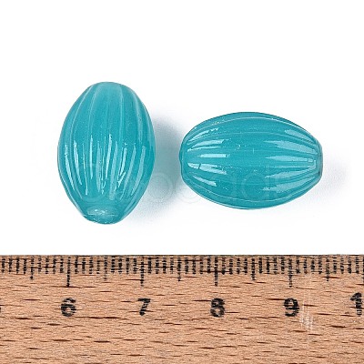 Handmade Ribbed Lampwork Beads LAMP-N042-01E-1