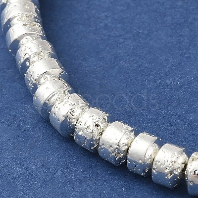 Electroplated Natural Lava Rock Beads Strands G-L606-C02-01F-1