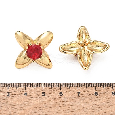 304 Stainless Steel Pave Cubic Zirconia Stud Earrings SA-CBA2696-30G-02-1