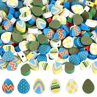 350Pcs Handmade Polymer Clay Beads CLAY-PA0001-46-1