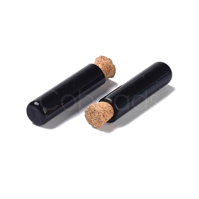 Tube Glass Cork Bottles Ornament AJEW-O032-04A-1