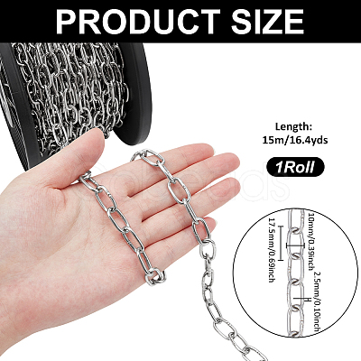 Stainless Steel Cable Chains CHS-WH0009-08P-1-1